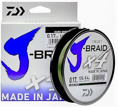 Valas pintas Daiwa J-Braid X4E Valas pintas Daiwa J-Braid X4E
