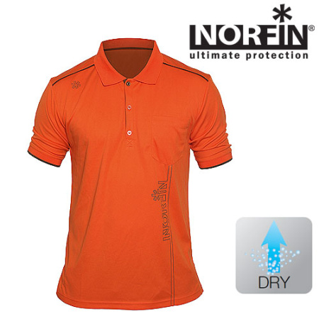 Marškinėliai polo Norfin Orange salmo.lt Marškinėliai polo Norfin Orange