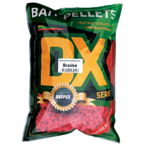 Peletės ekstriuduotos Deepex "Braškė" 8mm 1.5kg Peletės ekstriuduotos Deepex "Braškė" 8mm 1.5kg